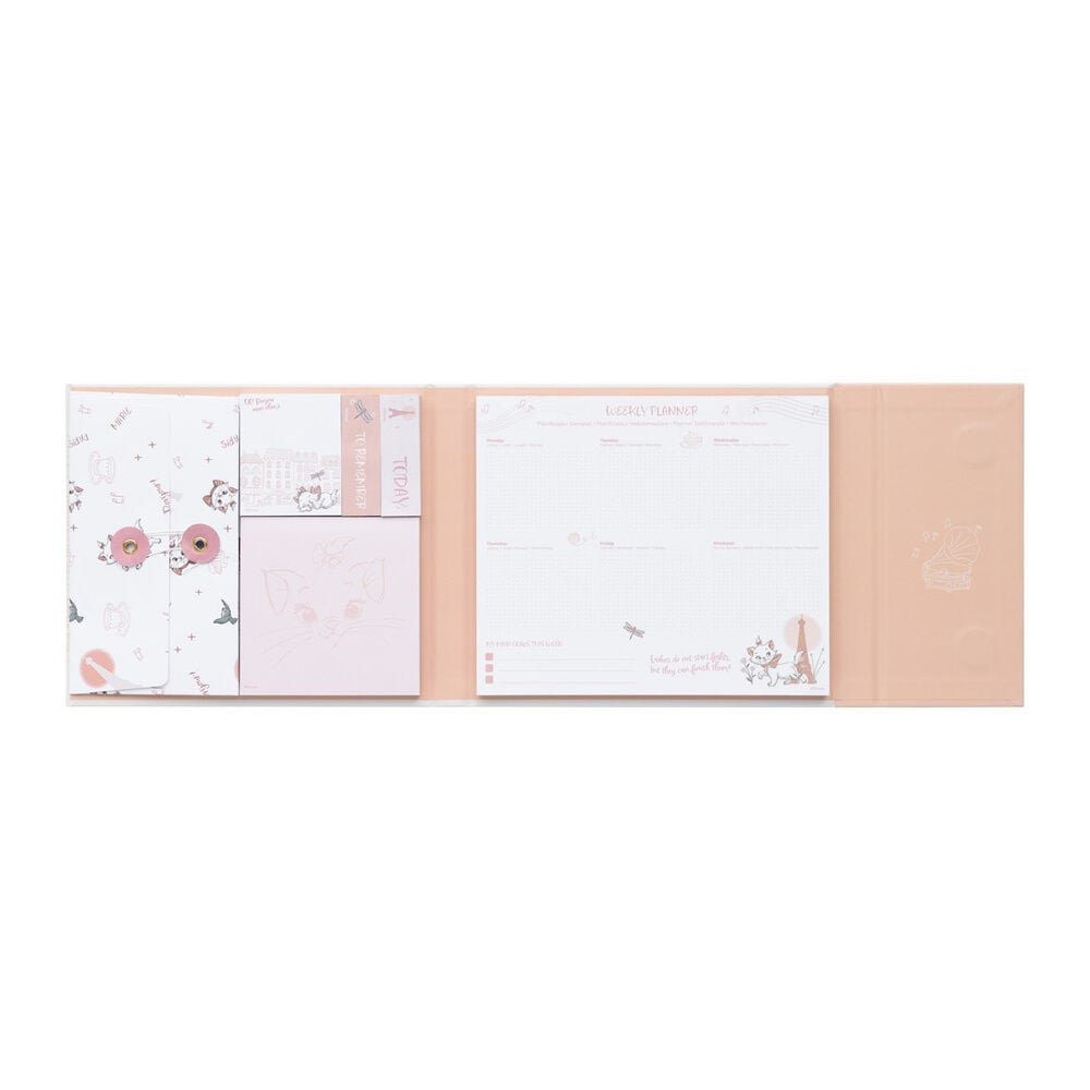 Weekly planner with sticky notes Marie The Aristocats Disney