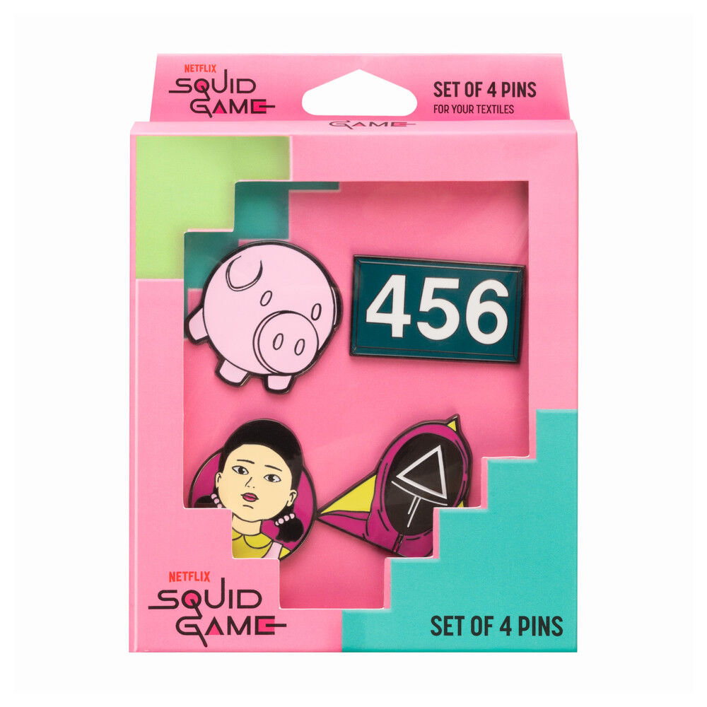 Blister pack of 4 pins The Squid Game