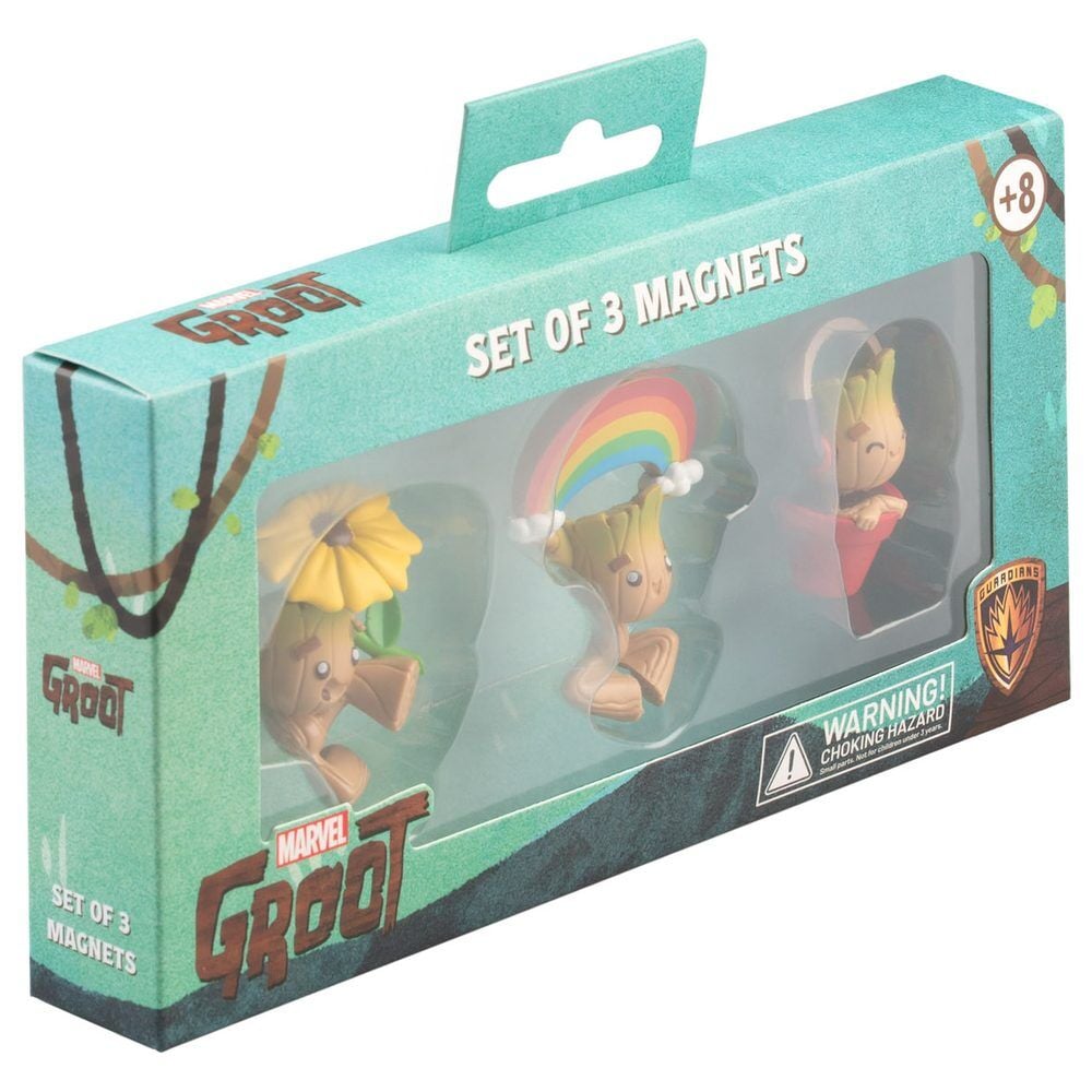 Blister pack of 3 Groot Marvel magnets