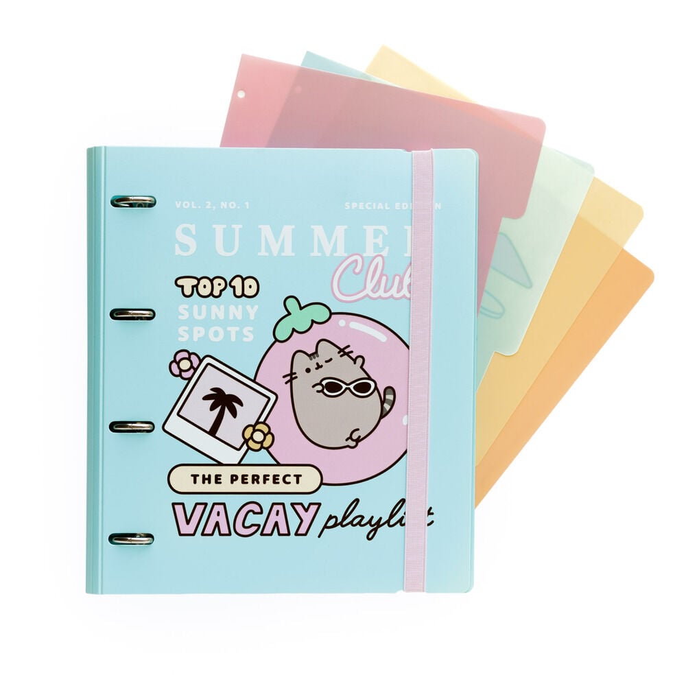 Pusheen 4-ring binder