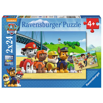 paw patrol puzzle paw patrol beach 2x24pcs