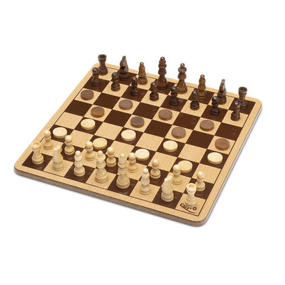 Wooden Chess and Checkers Set