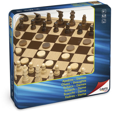 Wooden Chess and Checkers Set
