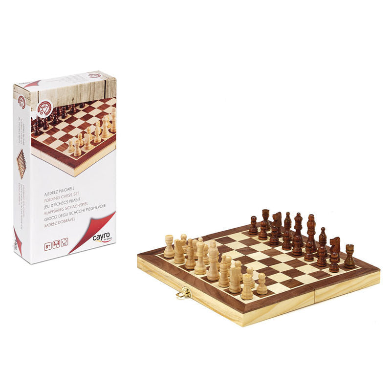 Chess Set Marquetry Folding 30cm
