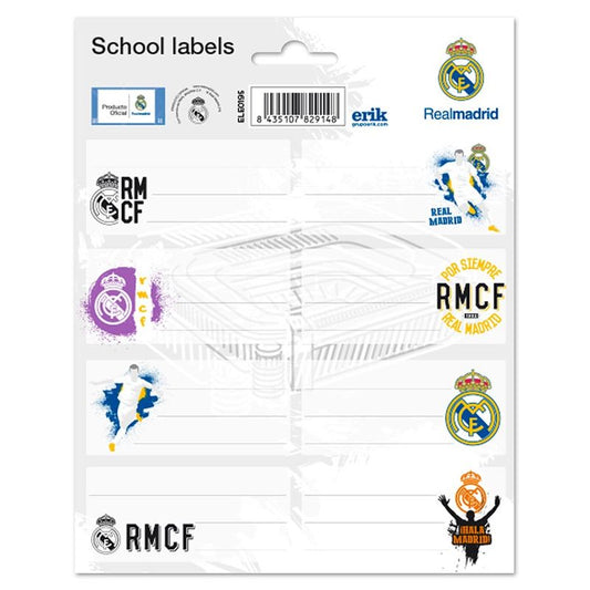 real madrid adhesive labels