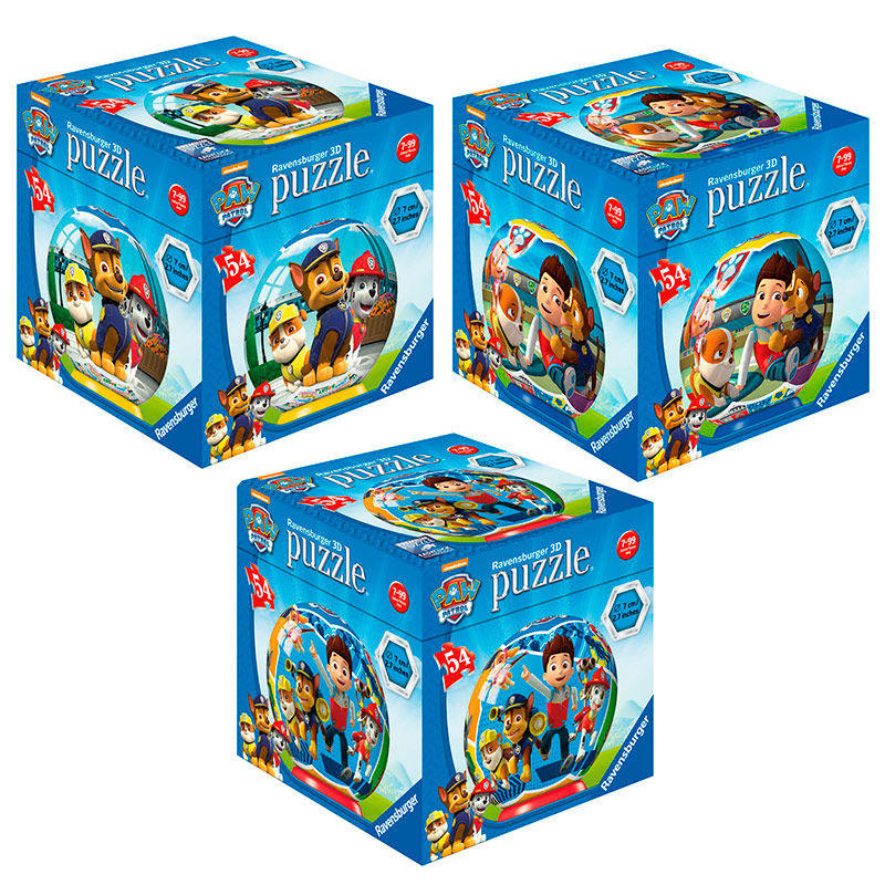 paw patrol 3d puzzle assortment 54pcs