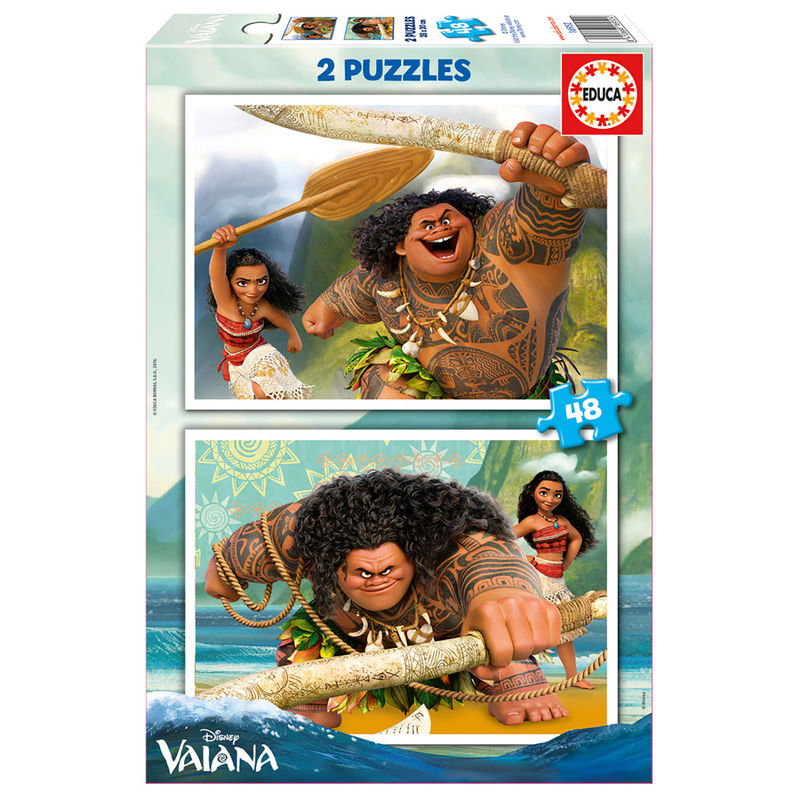 puzzle vaiana moana disney 2x48pcs