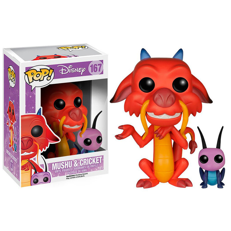 Statuetta POP Disney Mulan Mushu e Cricket