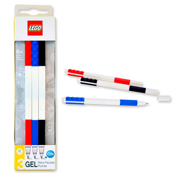 Set of 3 Lego gel pens
